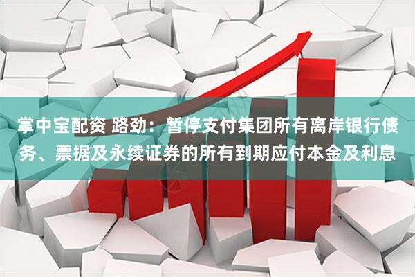 掌中宝配资 路劲：暂停支付集团所有离岸银行债务、票据及永续证券的所有到期应付本金及利息