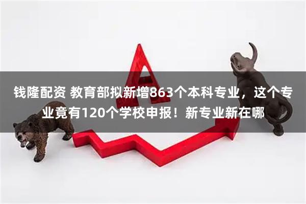 钱隆配资 教育部拟新增863个本科专业，这个专业竟有120个学校申报！新专业新在哪